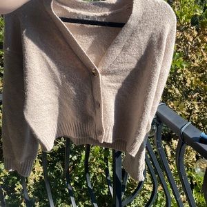 Light pink/ beige button up sweater XS